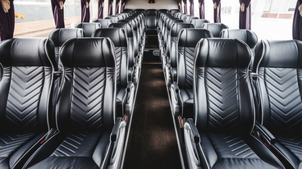 50 passenger charter bus inside temecula