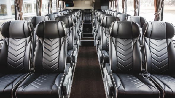 56 passenger charter bus inside carlsbad